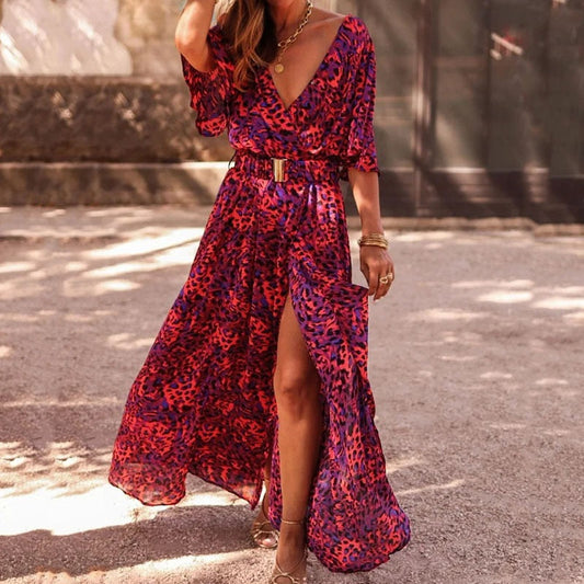 Elegant Maxi Wrap Dress | Karen