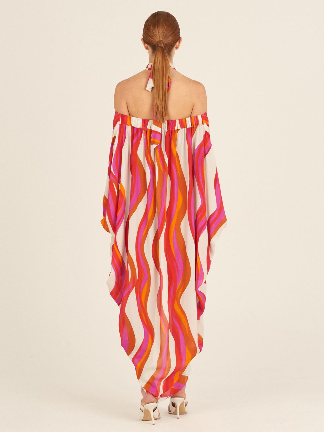 Zebra Stripe Print Halter Dress | Maya