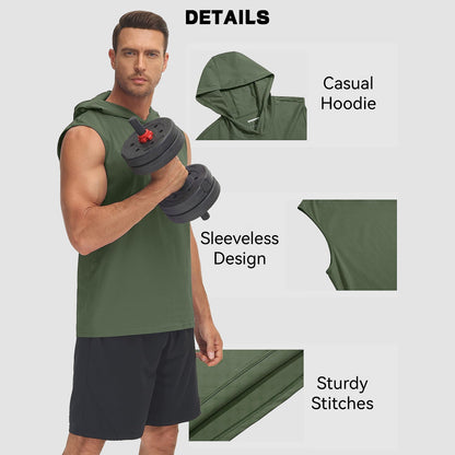 Men Sleeveless Hooded Tank Top | Logan
