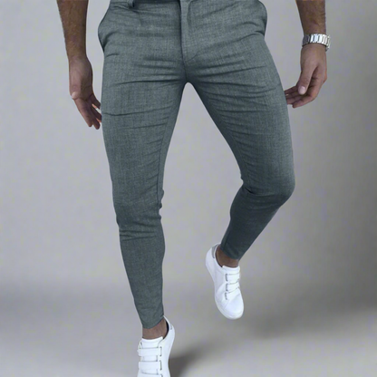 Variant image for Men's Trousers Black Cotton Slim Fit | Noble-1