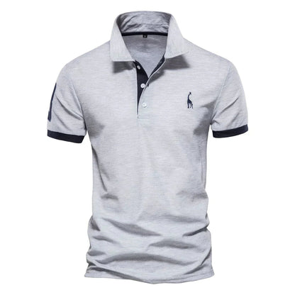 Men's Short Sleeve Polo Shirt – Comfortable Cotton Blend with Embroidery and Anti-Pilling Fabric, Regular Fit 4