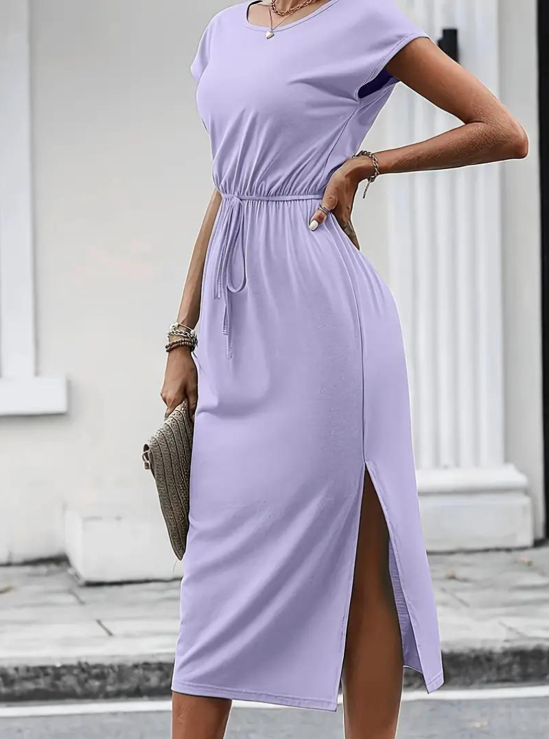 Drawstring Waist Midi Dress | Sophia