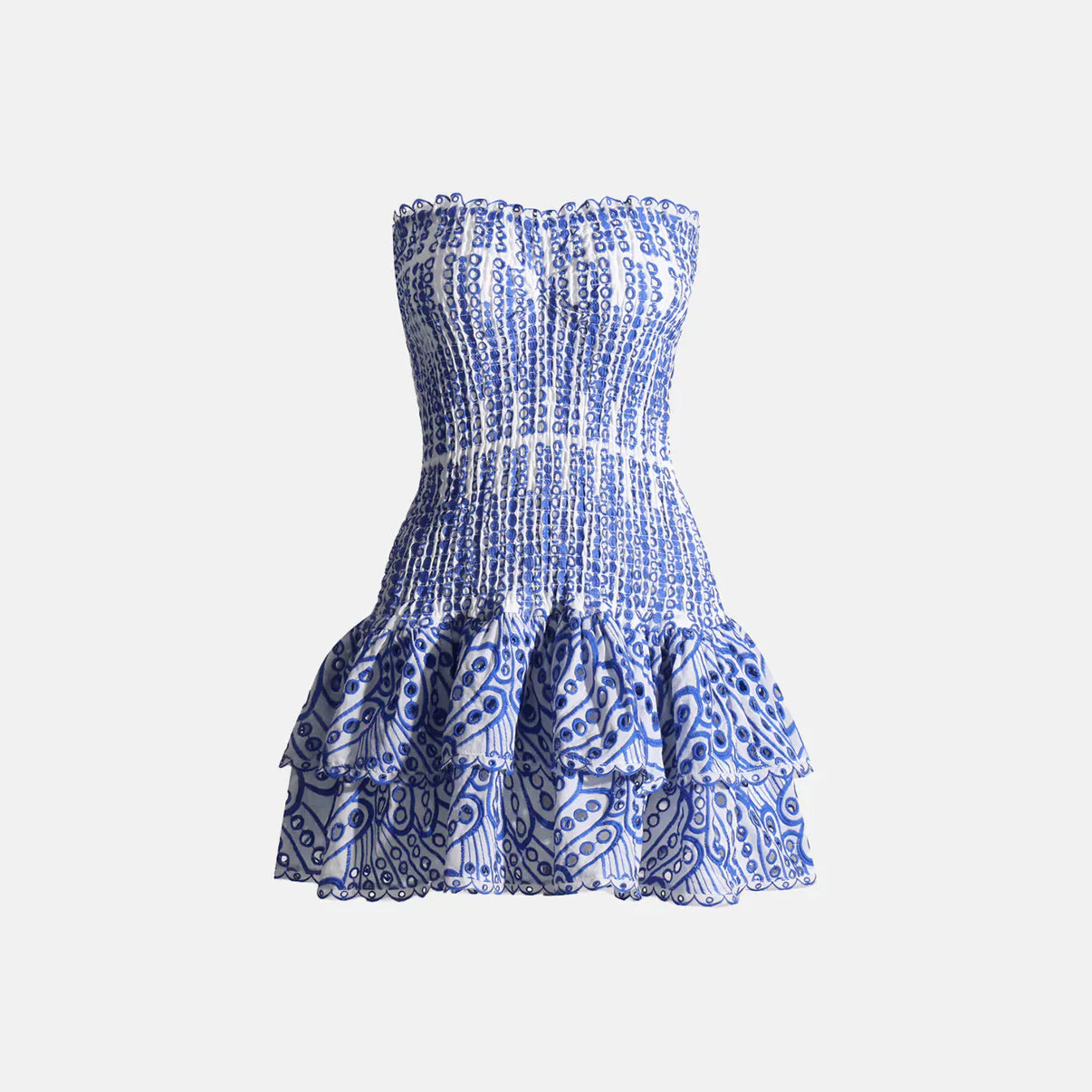 Smocked Strapless Mini Dress | Lark