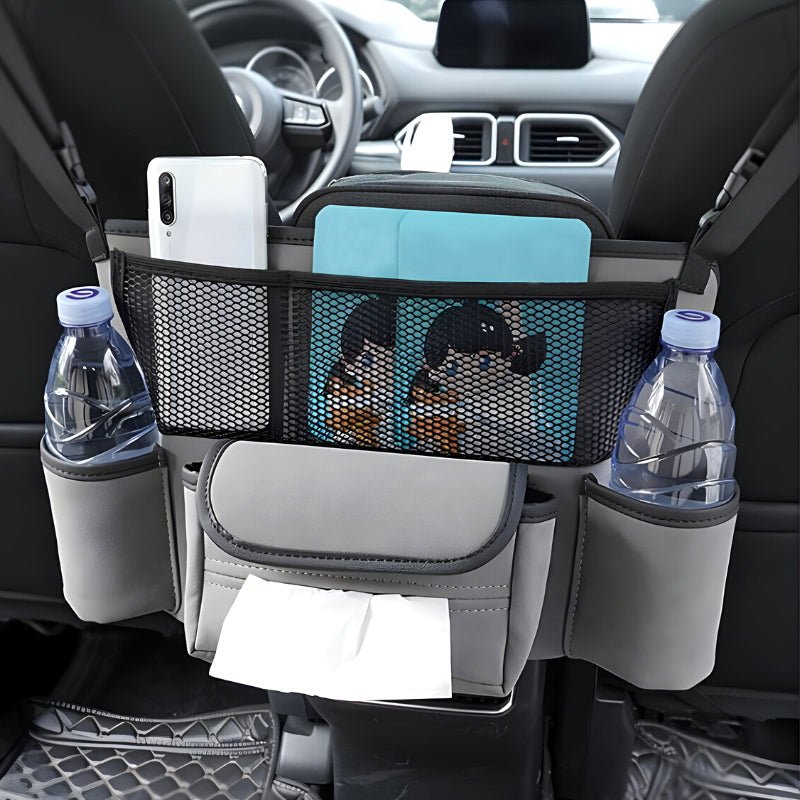 Multi-Pocket Back Seat Organizer for Cars - Easy Installation and Access with Durable Polyester Compartments 0