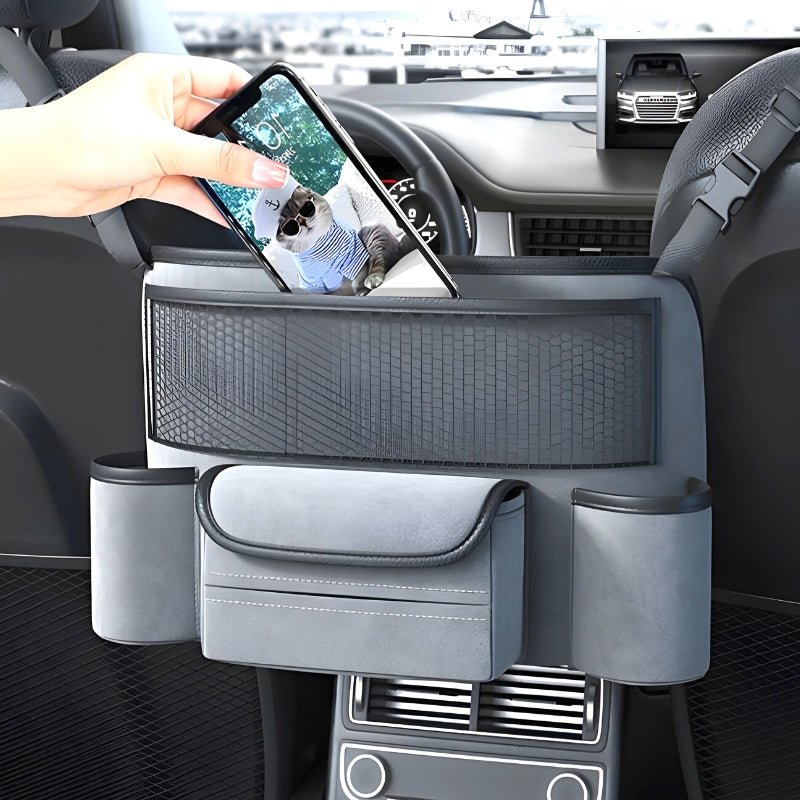Multi-Pocket Back Seat Organizer for Cars - Easy Installation and Access with Durable Polyester Compartments 1