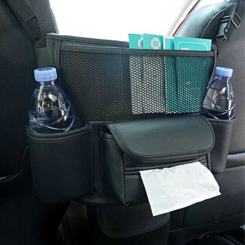 Multi-Pocket Back Seat Organizer for Cars - Easy Installation and Access with Durable Polyester Compartments 4