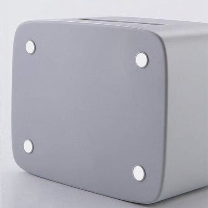 Multifunctional Tissue Holder and Box for Tissues with Compartments for Glasses and Remotes – Stylish Home Organizer in Blue and Gray 7