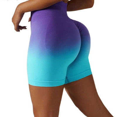 Women Biker Shorts Gradient Nylon | Bella-3