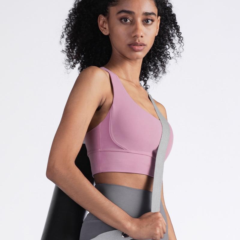 Women Sports Bra Black Nylon Spandex | Activewear-2