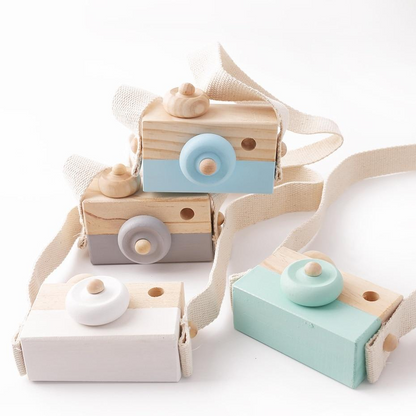 Kids Wooden Camera Toy Natural Wood | Imagination Spark-3