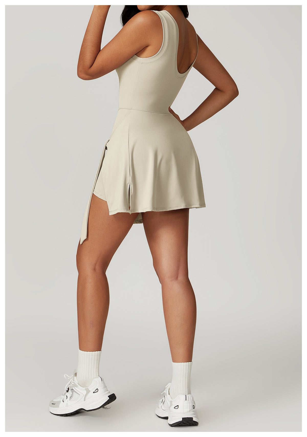 Women Mini Dress Blue Cotton | Ester-6