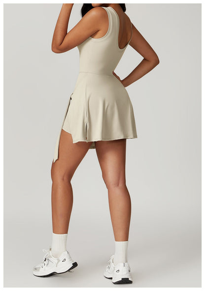 Women Mini Dress Blue Cotton | Ester-6