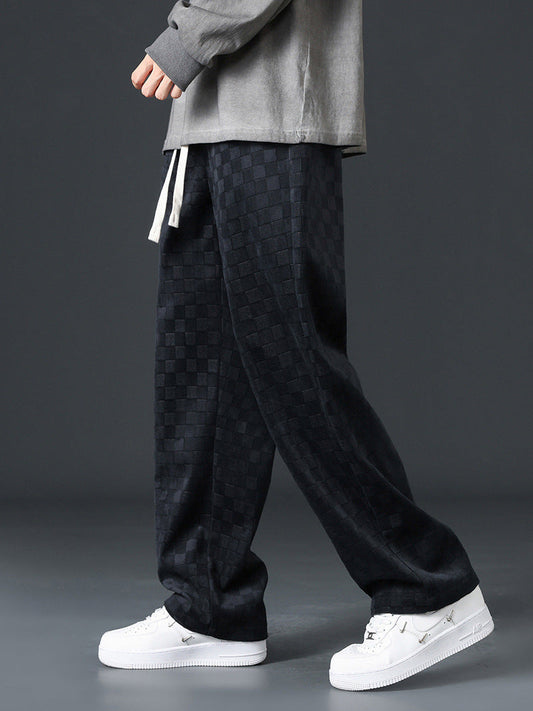 Men's Checkerboard Wide-Leg Pants | Alford