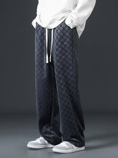 Men's Checkerboard Wide-Leg Pants | Alford