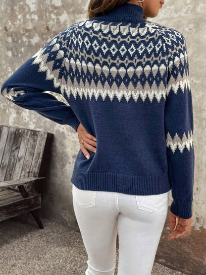 Women Nordic Knit Turtleneck Sweater | Giyann