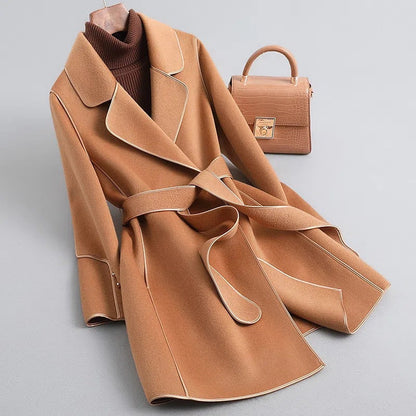 Women Elegant Belted Trench Coat | Kristina
