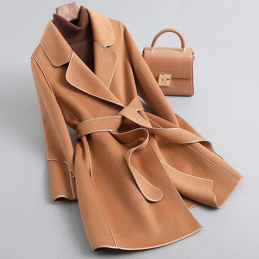 Women Elegant Belted Trench Coat | Kristina