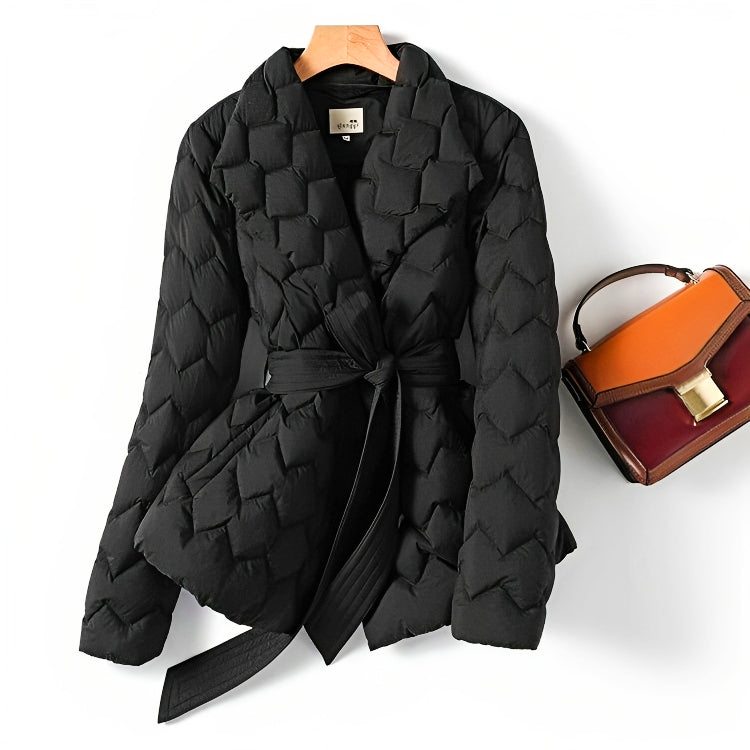 Quilted Belted Puffer Jacket | Sanna