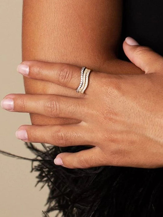 Women Ring Silver Zinc Alloy | Elegance-1