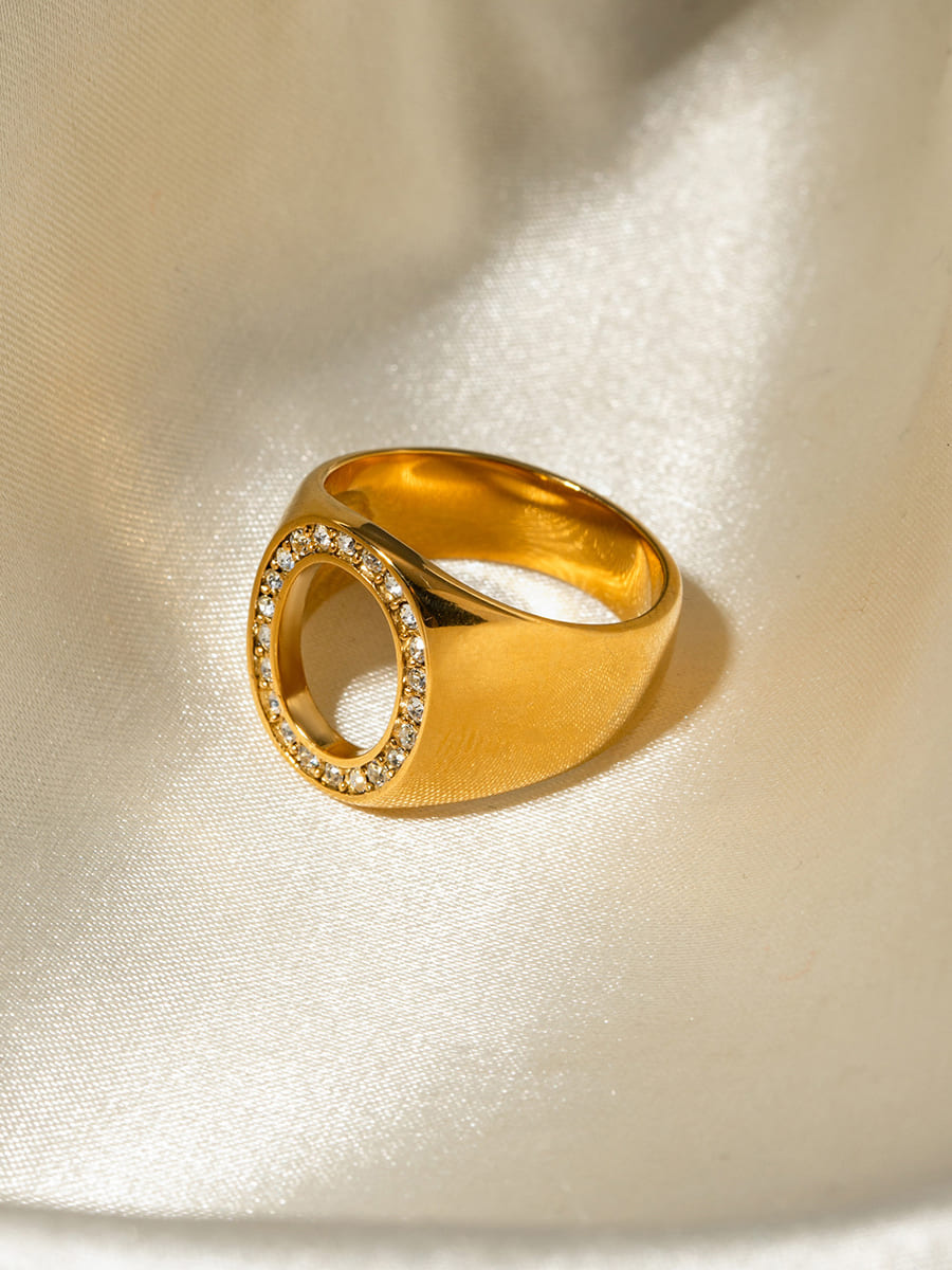 Women Silver Ring Zinc Alloy | Elegant Chic-2