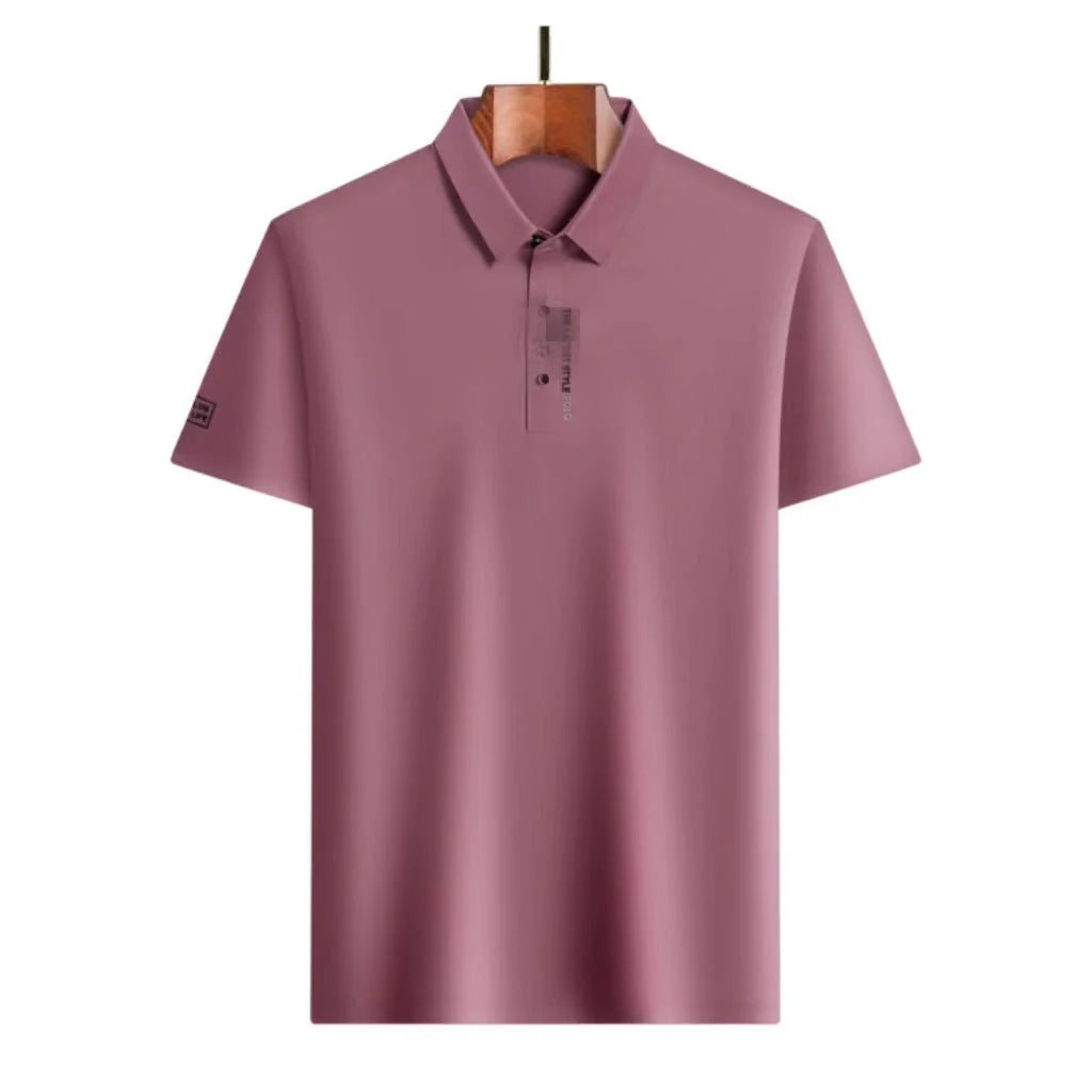 Jonas | Mens Breathable Silk Polo Shirt