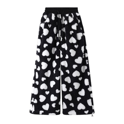 Women Jogger Pants Black Lamb's Wool | Casual Comfort-5