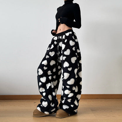 Variant image for Women Jogger Pants Black Lamb's Wool | Casual Comfort-1