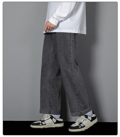Women Wide Leg Pants Blue Denim | Classic Style-3
