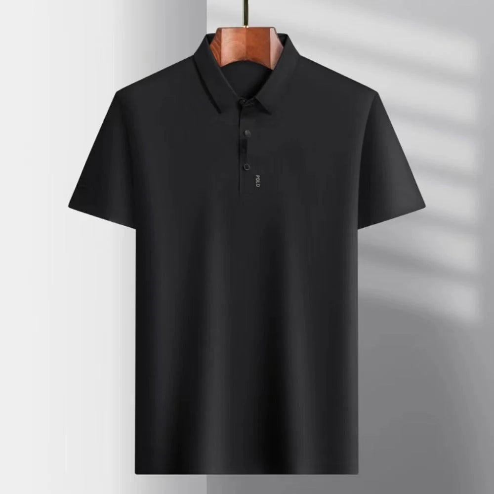 Jonas | Mens Breathable Silk Polo Shirt