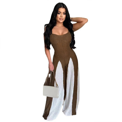 Women Jumpsuit Brown Polyester | Elegant-4