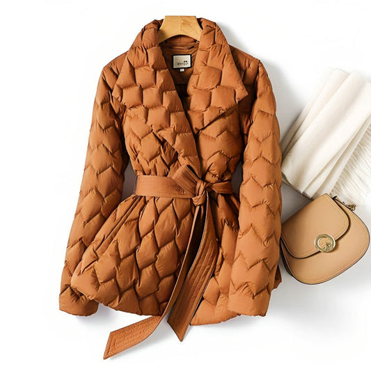 Quilted Belted Puffer Jacket | Sanna