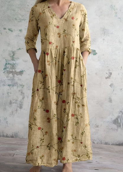 Variant image for Women Maxi Dress Floral Print Polyester | Tiana-25