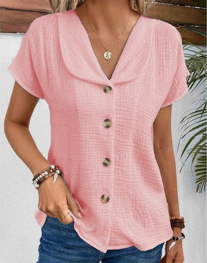 Lightweight Button-Up Blouse | Samantha