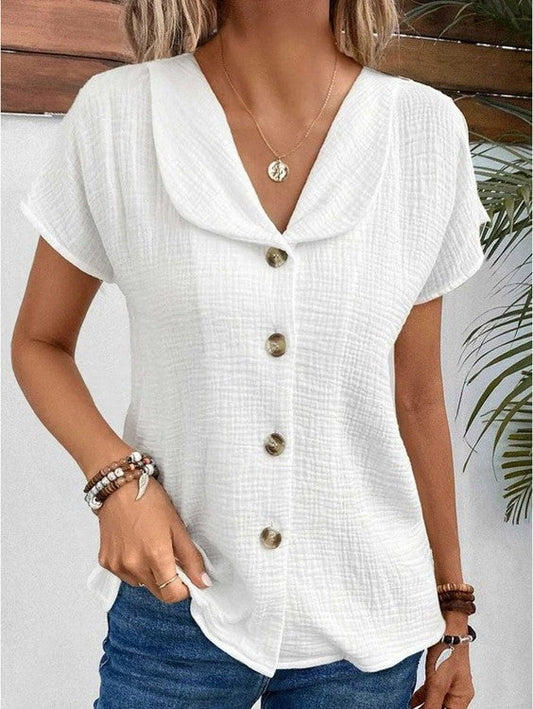 Lightweight Button-Up Blouse | Samantha