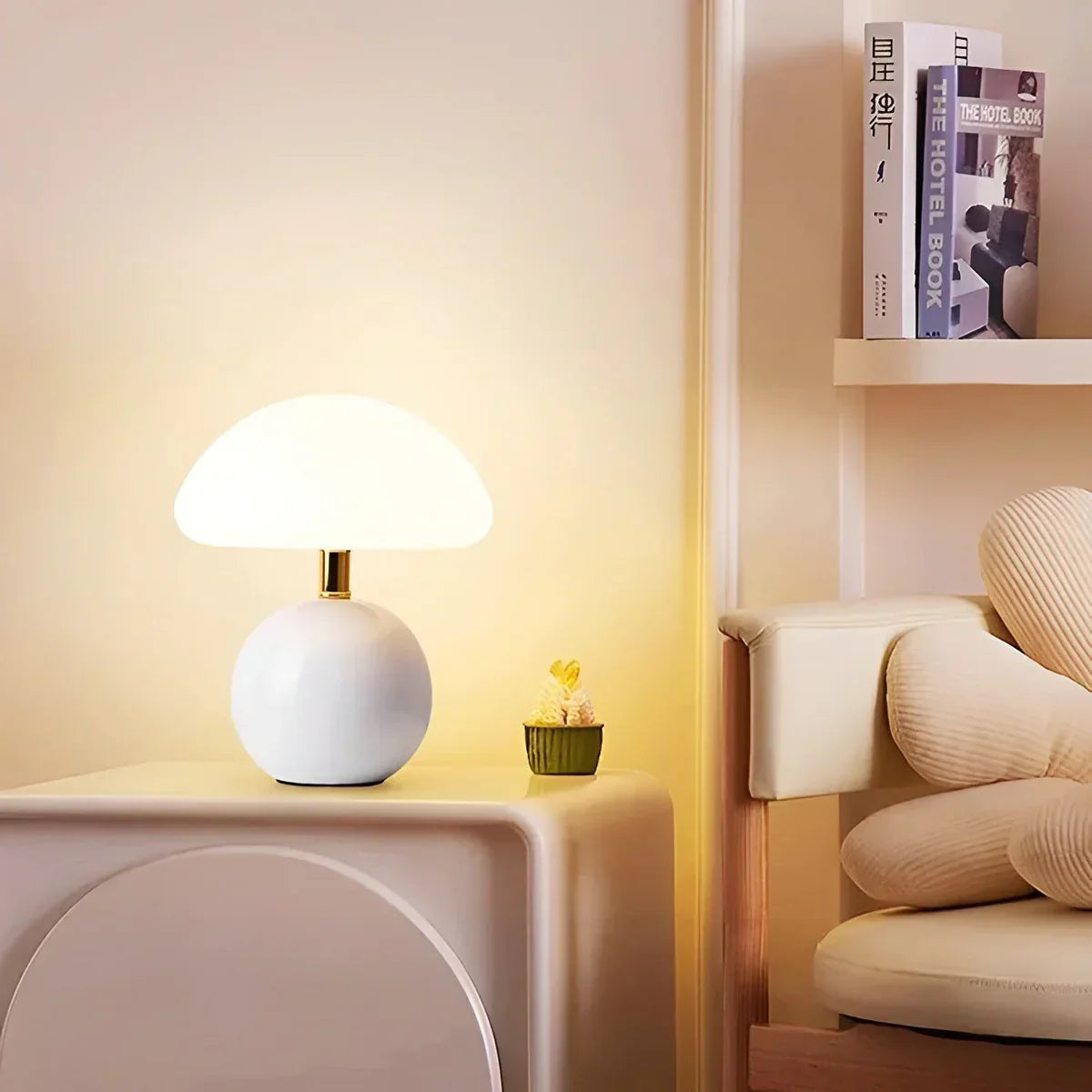 Home Decorative Lamp Mushroom Design Plastic | Cozy Glow-4