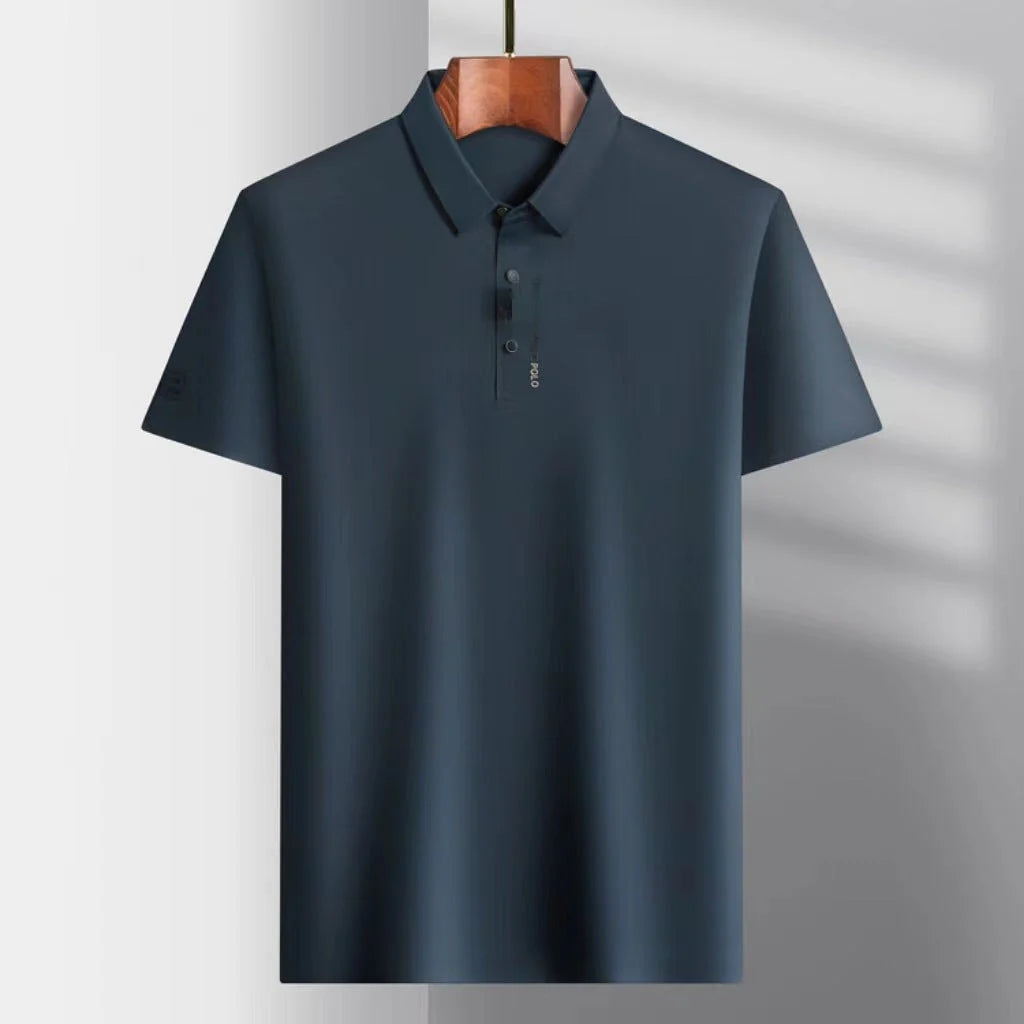 Jonas | Mens Breathable Silk Polo Shirt