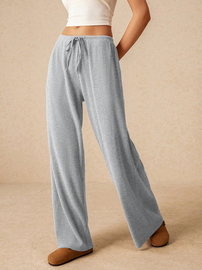Variant image for Women Wide-Leg Pants Khaki Polyester | Classic Style-16