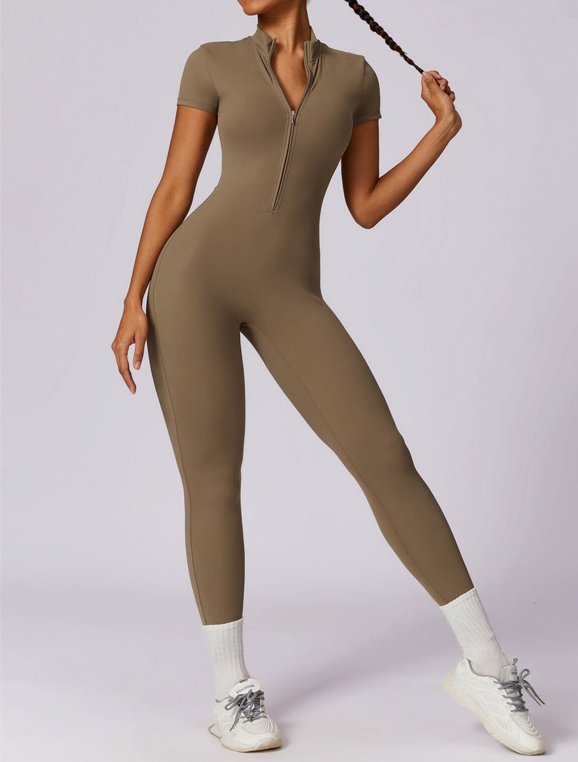 Variant image for Women Jumpsuit Black Nylon Spandex | Serene-25
