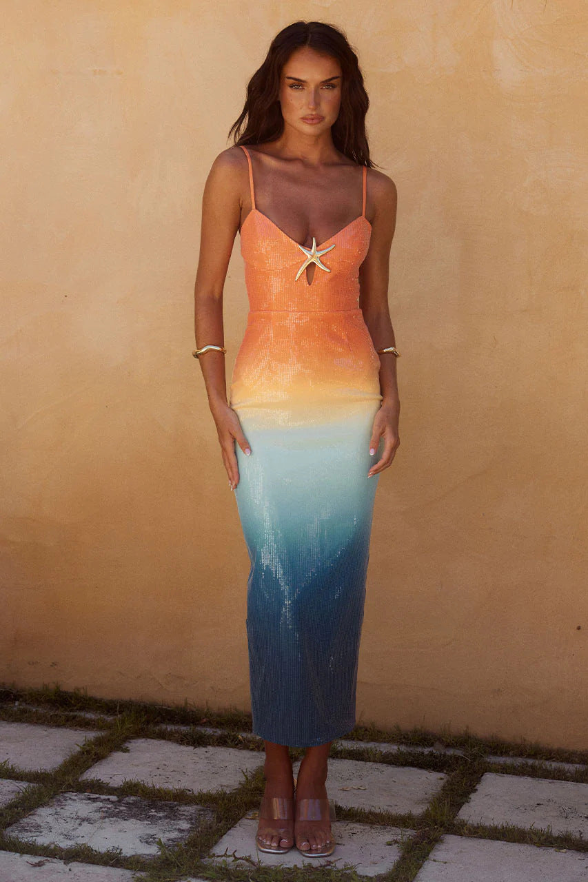 Gradient Bodycon Maxi Dress | Isla