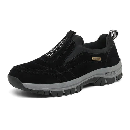 Men Walking Shoe Black Mesh Orthopaedic | Comfort Step-3
