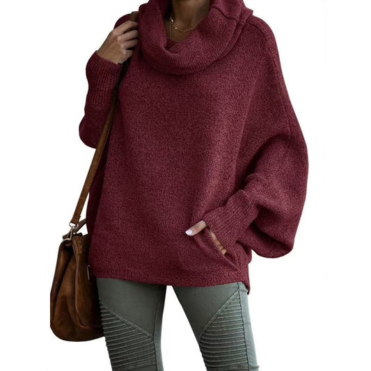 Women Oversized Knit Batwing Sweater | Aliona