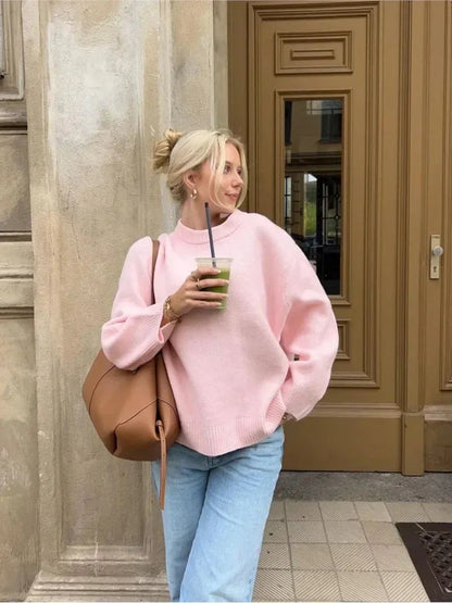 Women Oversized Warm Knit Sweater | Arabelle