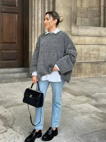 Women Oversized Warm Knit Sweater | Arabelle