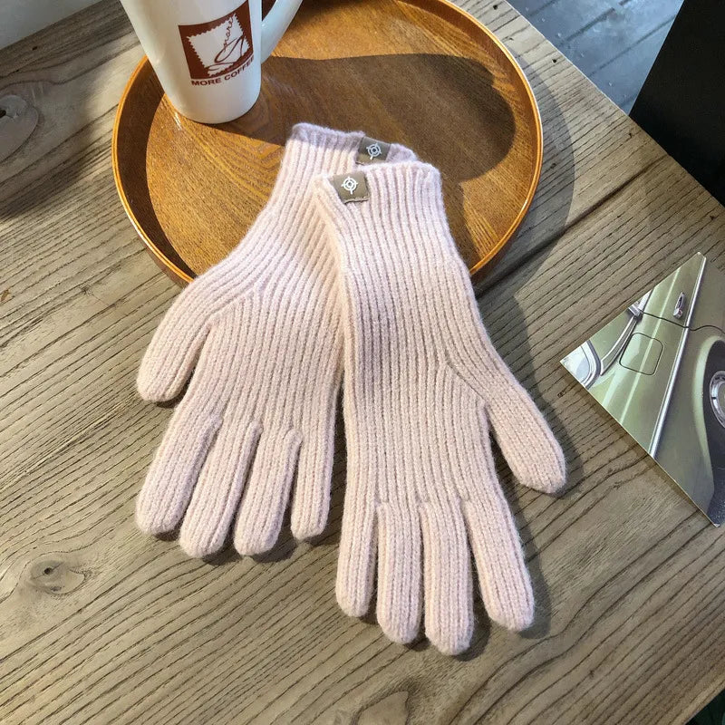Women Ribbed Knit Winter Gloves | Nicole