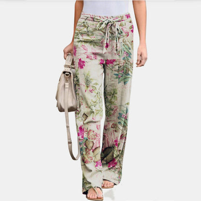 Stylish Leisure Pants Flowerprint | Reina