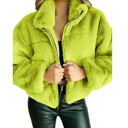 Plush Oversized Zip-Up Jacket | Tierney