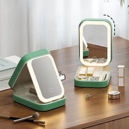 Portable Makeup Case with LED Mirror – Water-Resistant Cosmetic Bag for Travel and Daily Use 5