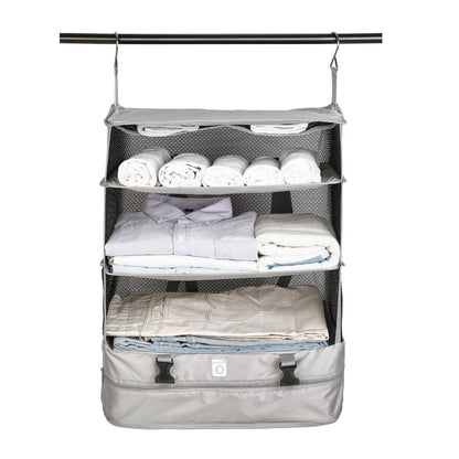 Portable Travel Organizer with Triple Hanging Pockets – Space-Saving Luggage Solution for Efficient Packing and Laundry Separation 7