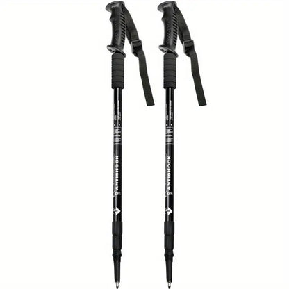Premium Adjustable Collapsible Hiking Poles – Lightweight Shock-Absorbing Trekking Sticks for All Terrains 0