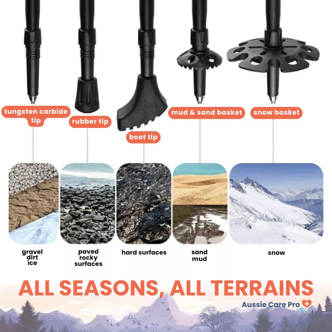 Premium Adjustable Collapsible Hiking Poles – Lightweight Shock-Absorbing Trekking Sticks for All Terrains 7